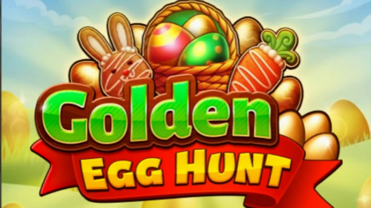 Tampilan visual slot Golden Egg Hunt dengan latar belakang padang rumput musim semi yang cerah